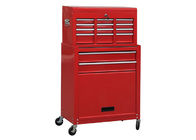 Metal Garage Storage Steel Tool Cabinet , 8 Drawer Tool Trolley With Key Lock