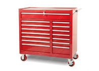 15 Drawers Metal Cabinet Tool Storage Security Cylinder Lock With Rigid Wheels