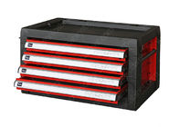 Steel Multifunctional Tool Box Top Cabinet , Red Black Metal Tool Chest With Drawers