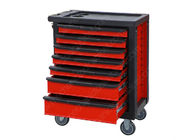 Security Cylinder Lock Mechanic Rolling Metal Tool Chest Auto Repair Red Black 7 Drawer