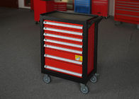 27&quot; Metal Garage Red Heavy Duty Tool Cabinet On Wheels With 7 Drawers