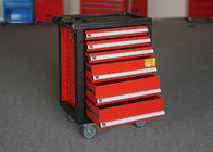 Customized Color Storage Metal Tool Cabinets On Wheels With 6 Drawers