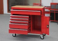 Heavy Duty Color Customizable 6 Drawer Tool Box Garage Storage With Door