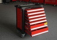 Heavy Duty Red &amp; Black Mechanic Tool Cabinet , Rolling Tool Cabinet Rust Protection