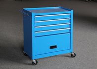 Blue Multifunctional Movable Tool Chest Cabinet Combo 4 Drawers To Store Tools