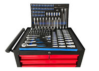 27 Inch 7 Drawer Garage Storage Cabinet 225 Pcs Socket Wrench Set Fixed Casters