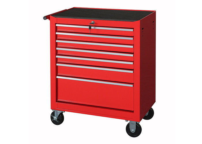 18&quot; Red  Black Garage 3 Drawers Tool Chest Trolley Combo Heavy Duty