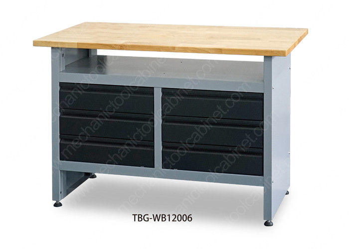Custom Steel Portable Folding Metal Workbench , Shop Workbench With Drawers