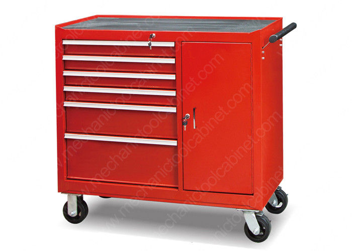 Rolling Metal Lockable Tool Cabinet 6 Drawer Solid Steel Welded Construction