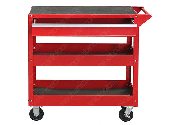 Cold Steel Mechanic Utility Cart , Roll Around Work Cart  Separate Locking Systems