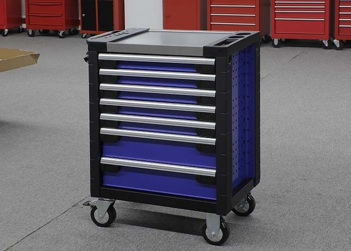 Movable Red 7 Drawers Toolbox Tool Chest On Wheels For Garage Store Tools