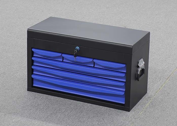 4 Drawers 24 Inch Steel Rolling Tool Cabinet Blue Storage Top Tool Chests