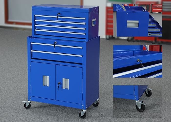 8 Drawers Movable Tool Chest And Cabinet Combo On Wheels For Storage