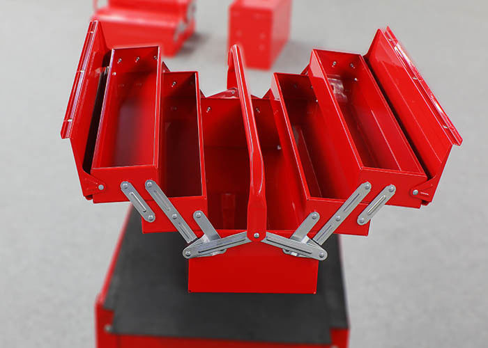 Red 21&quot; 530mm Cantilever Tool Box , Portable Metal Mobile Tool Chest