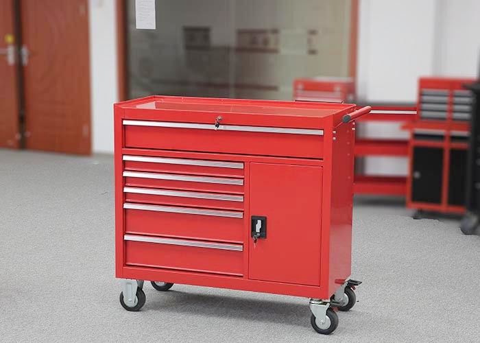 Heavy Duty Red Color Storage 42 Inch Tool Cabinet Movable With Door For Tool Packaging
