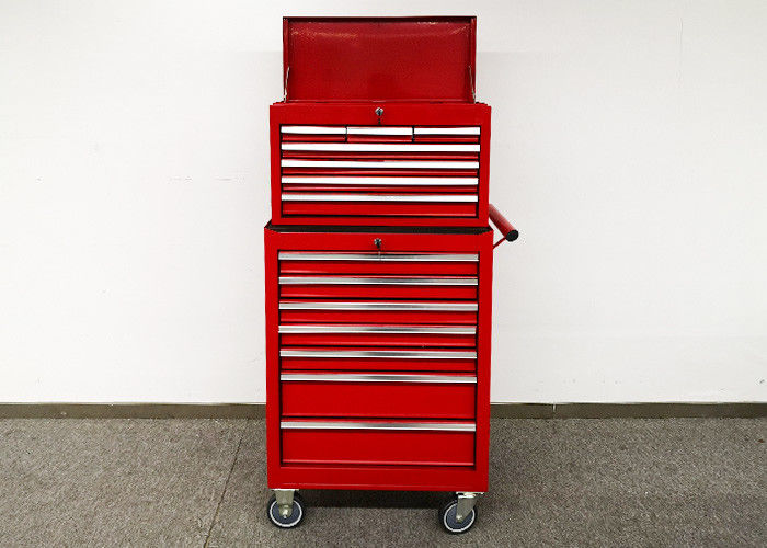 680mm Red SPCC Steel Rolling 27 Inch Tool Cabinet With KEY Lock