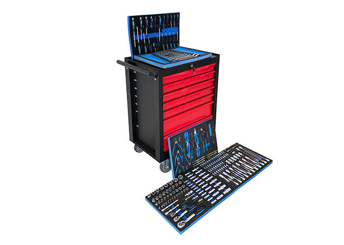 SPCC  Steel Structure Trolley Tool Cabinet With Tools For Garage